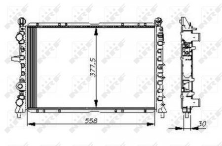 Radiator apa - Radiator apa racire motor potrivit FIAT COUPE, TEMPRA, TEMPRA S.W., TIPO, UNO; LANCIA DEDRA, DEDRA SW, DELTA I, DELTA II 1.4-2.0 1988-1999