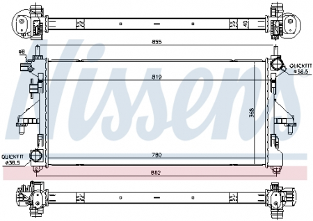 Piese Auto - Radiator apa racire motor FIAT DUCATO 3.0CNG/3.0D dupa 2006