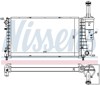Radiator apa racire motor FIAT IDEA; LANCIA MUSA, YPSILON 1.4/1.4LPG dupa 2003 Piese Auto - Radiator apa racire motor FIAT IDEA; LANCIA MUSA, YPSILON 1.4/1.4LPG dupa 2003