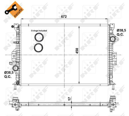 Radiator apa - Radiator apa racire motor potrivit FORD C-MAX II, FOCUS III, GALAXY, GRAND C-MAX, KUGA I, MONDEO IV, S-MAX 1.6-2.0LPG dupa 2006