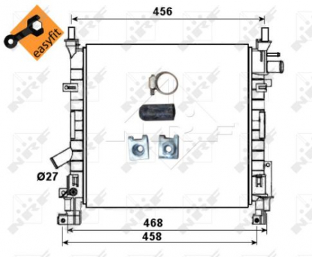 Racire - Radiator apa racire motor  FORD KA, STREET KA 1.3/1.6 intre 1996-2008