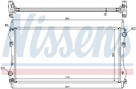 Piese Auto - Radiator apa racire motor FORD TRANSIT 2.3/2.3LPG/2.4D intre 2000-2006
