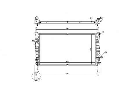 Radiator apa - Radiator apa racire motor potrivit FORD TRANSIT, TRANSIT TOURNEO 2.2D-2.4D 2006-2014