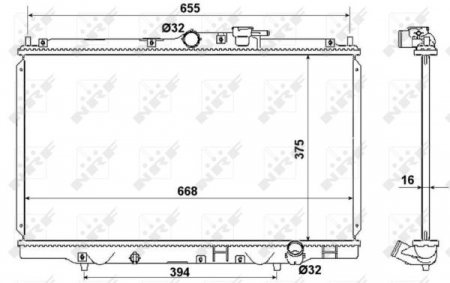 Racire motor - Radiator apa racire motor potrivit HONDA ACCORD VI 2.0 1998-2003