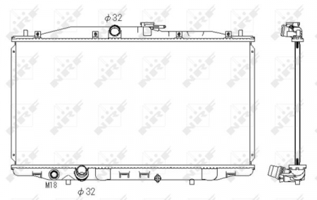 Radiator apa - Radiator apa racire motor potrivit HONDA ACCORD VII 2.0 2003-2008