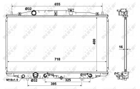 Radiator apa - Radiator apa racire motor potrivit HONDA ACCORD VII 2.4 2003-2008