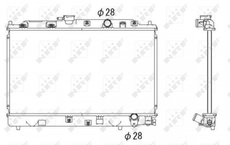 Radiator apa racire motor HONDA CIVIC II, CIVIC IV, CRX I, CRX II 1.3-1.6 intre 1986-1995