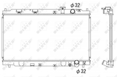 Radiator apa - Radiator apa racire motor potrivit HONDA INTEGRA 1.8 1997-2001