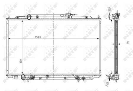 Radiator apa - Radiator apa racire motor potrivit HONDA ODYSSEY 3.5 dupa 2005