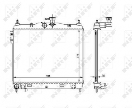 Racire motor - Radiator apa racire motor potrivit HYUNDAI GETZ 1.1-1.6 2002-2010