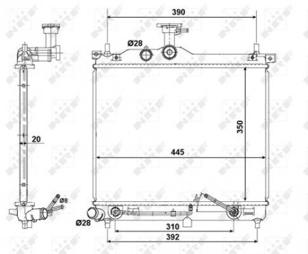 Racire motor - Radiator apa racire motor potrivit HYUNDAI I10 1.1 dintre 2008-2013