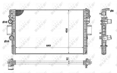 Radiator apa - Radiator apa racire motor potrivit IVECO DAILY IV, DAILY V 2.3D/Electric 2006-2014
