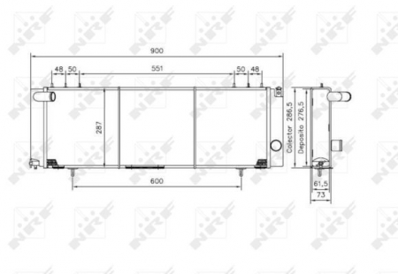 Radiator apa - Radiator apa racire motor potrivit JEEP CHEROKEE, GRAND CHEROKEE I 2.5D 1995-2001