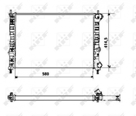 Radiator apa - Radiator apa racire motor potrivit LANCIA LYBRA, LYBRA SW 1.6 1999-2005