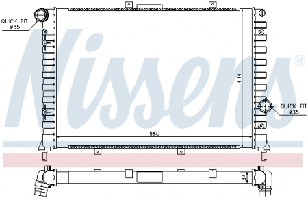 Piese Auto - Radiator apa racire motor LANCIA LYBRA, LYBRA SW 1.9D-2.4D intre 1999-2005