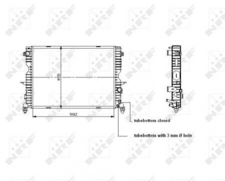 Racire motor - Radiator apa racire motor potrivit LAND ROVER DISCOVERY II 2.5D 1998-2004