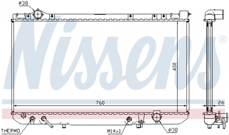 Radiator apa racire motor LEXUS LS 4.0 intre 1989-1995