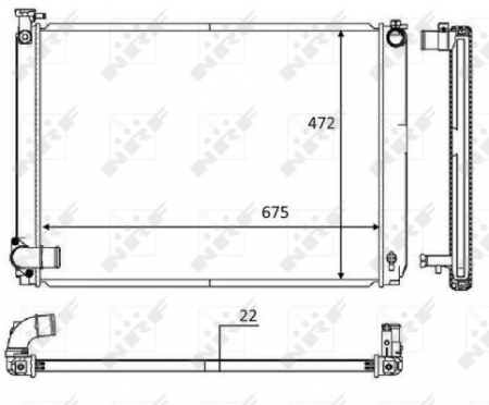 Radiator apa - Radiator apa racire motor potrivit LEXUS RX 3.3H 2004-2008