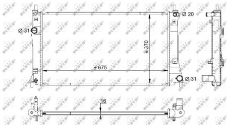 Radiator apa - Radiator apa racire motor potrivit MAZDA 5 1.8/2.0 dupa 2010