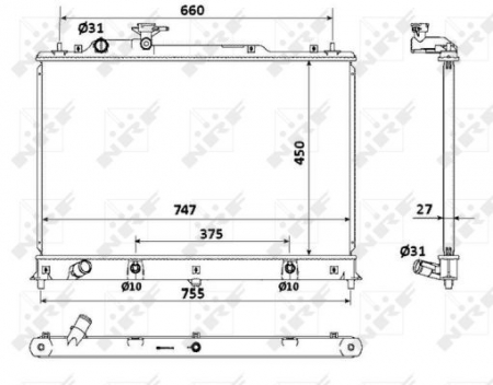 Radiator apa - Radiator apa racire motor potrivit MAZDA CX-7 2.3 2007-2013