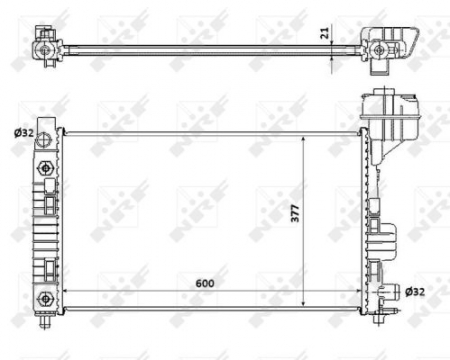 Radiator apa racire motor Mercedes Clasa A (W168) 1.4/1.6/1.9 intre 1997-2004