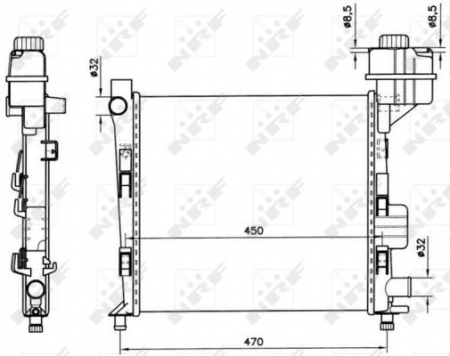 Radiator apa racire motor Mercedes Clasa A (W168) 1.4/1.6 intre 1997-2004