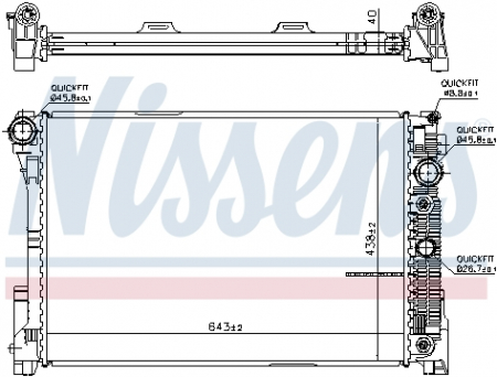 Piese Auto - Radiator apa racire motor Mercedes Clasa C (W204), E (A207), E (C207), E T-MODEL (S212), E (W212), GLK (X204) 3.0/3.5 intre 2008-2016