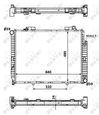 Radiator apa - Radiator apa racire motor potrivit MERCEDES E T-MODEL (S210), E (VF210), E (W210) 2.9D 1996-1999