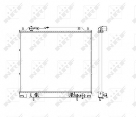 Radiator apa - Radiator apa racire motor potrivit MITSUBISHI DELICA / SPACE GEAR, stanga 400 2.0/2.4/2.5D 1995-2005