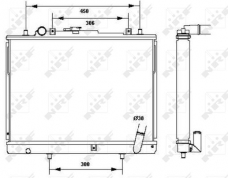 Piese Auto - Radiator apa racire motor MITSUBISHI L 200 2.5D intre 2001-2007
