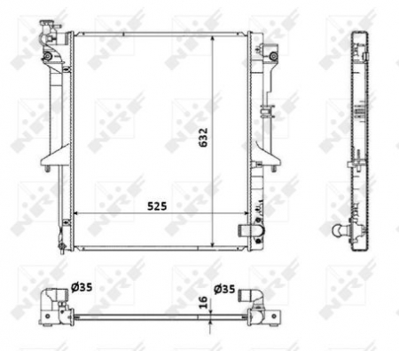 Radiator apa - Radiator apa racire motor potrivit MITSUBISHI L 200 / TRITON 2.5D 2005-2015