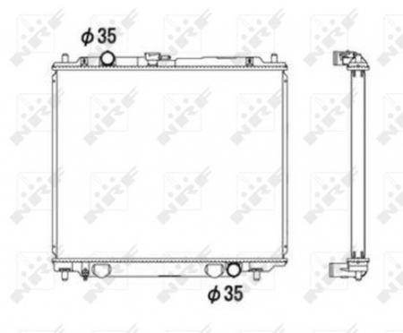 Radiator apa racire motor MITSUBISHI PAJERO II 2.8D intre 1994-1999
