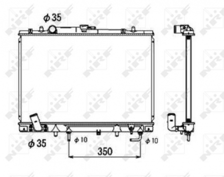 Radiator apa racire motor MITSUBISHI PAJERO II, PAJERO SPORT I 3.0 dupa 1994