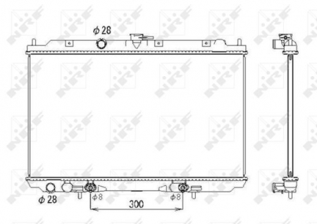 Radiator apa - Radiator apa racire motor potrivit NISSAN ALMERA TINO 1.8 2002-2006