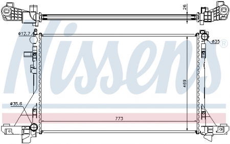 Piese Auto - Radiator apa racire motor NISSAN NV400; OPEL MOVANO B; RENAULT MASTER III 2.3D dupa 2010