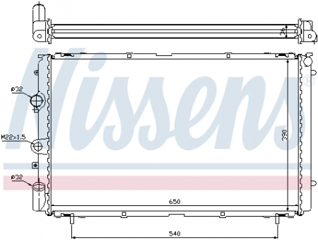 Radiator apa racire motor OPEL ARENA; RENAULT TRAFIC 1.9D intre 1997-2001