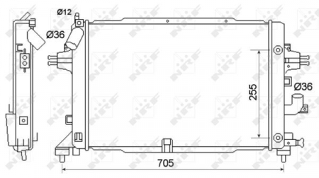 Radiator apa - Radiator apa racire motor potrivit OPEL ASTRA H 1.9D 2004-2010