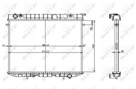 Radiator apa - Radiator apa racire motor potrivit OPEL FRONTERA A, FRONTERA A SPORT 2.5D/2.8D 1995-1998