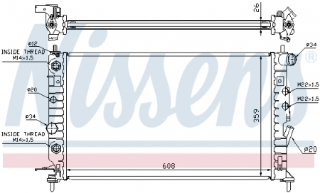 Radiator apa racire motor OPEL VECTRA B 2.5/2.6 intre 1995-2003