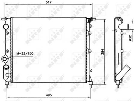 Radiator apa - Radiator apa racire motor potrivit RENAULT CLIO I, RAPID 1.4 1991-1998