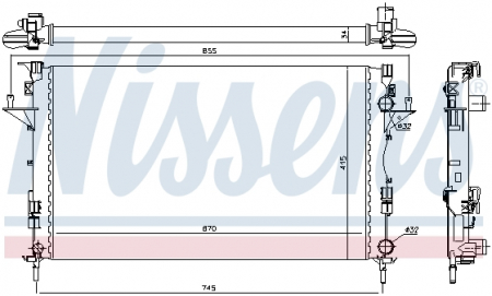 Radiator apa racire motor RENAULT ESPACE IV, LAGUNA II, VEL SATIS 1.9D/2.0/2.2D dupa 2001