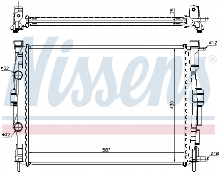 Piese Auto - Radiator apa racire motor RENAULT GRAND SCENIC II, MEGANE II, SCENIC II 1.5D-2.0 dupa 2002