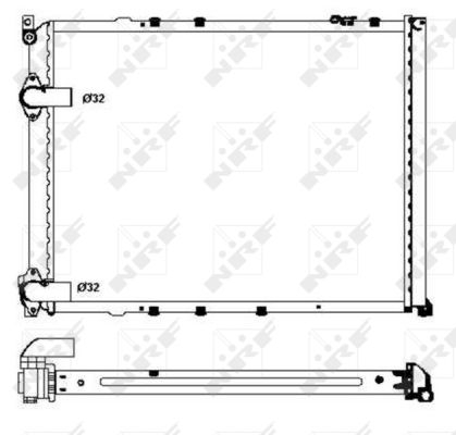 Radiator apa - Radiator apa racire motor potrivit RENAULT SAFRANE I, SAFRANE II 2.1D/2.2D/2.5D 1992-2000