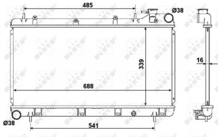 Radiator apa - Radiator apa racire motor potrivit SUBARU FORESTER, IMPREZA 1.6/1.8/2.0 1992-2002