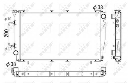 Radiator apa - Radiator apa racire motor potrivit SUBARU LEGACY II, LEGACY OUTBACK 2.5 1996-1999