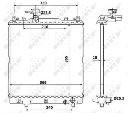Radiator apa - Radiator apa racire motor potrivit SUZUKI ALTO 1.1 2004-2008