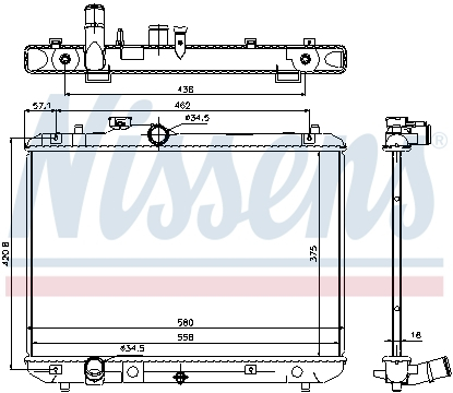 Piese Auto - Radiator apa racire motor SUZUKI SWIFT III 1.3/1.5/1.6 dupa 2005