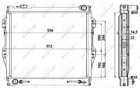 Radiator apa - Radiator apa racire motor potrivit TOYOTA 4 RUNNER, CRESSIDA 2.0/3.0 1977-1995