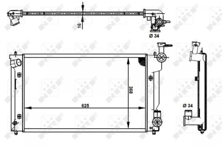 Radiator apa - Radiator apa racire motor potrivit TOYOTA AVENSIS 2.0 2003-2008