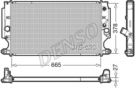 Radiator apa - Radiator apa racire motor potrivit TOYOTA AVENSIS 2.2D 2008-2018